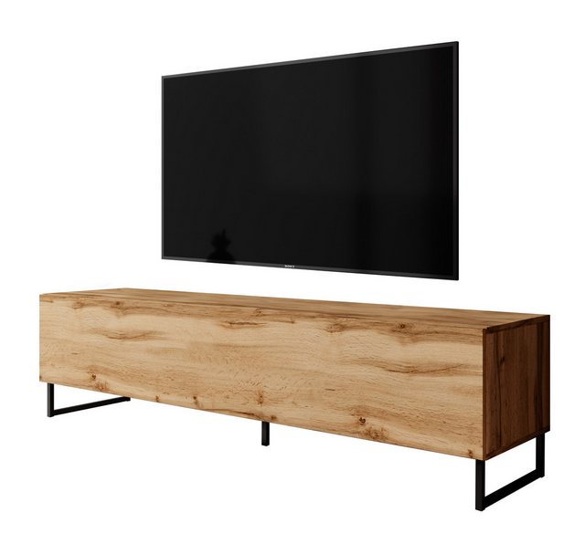 Furnix TV-Schrank Zalvo TV Lowboard Kommode 160 cm breit mit Metallfüßen 3 günstig online kaufen