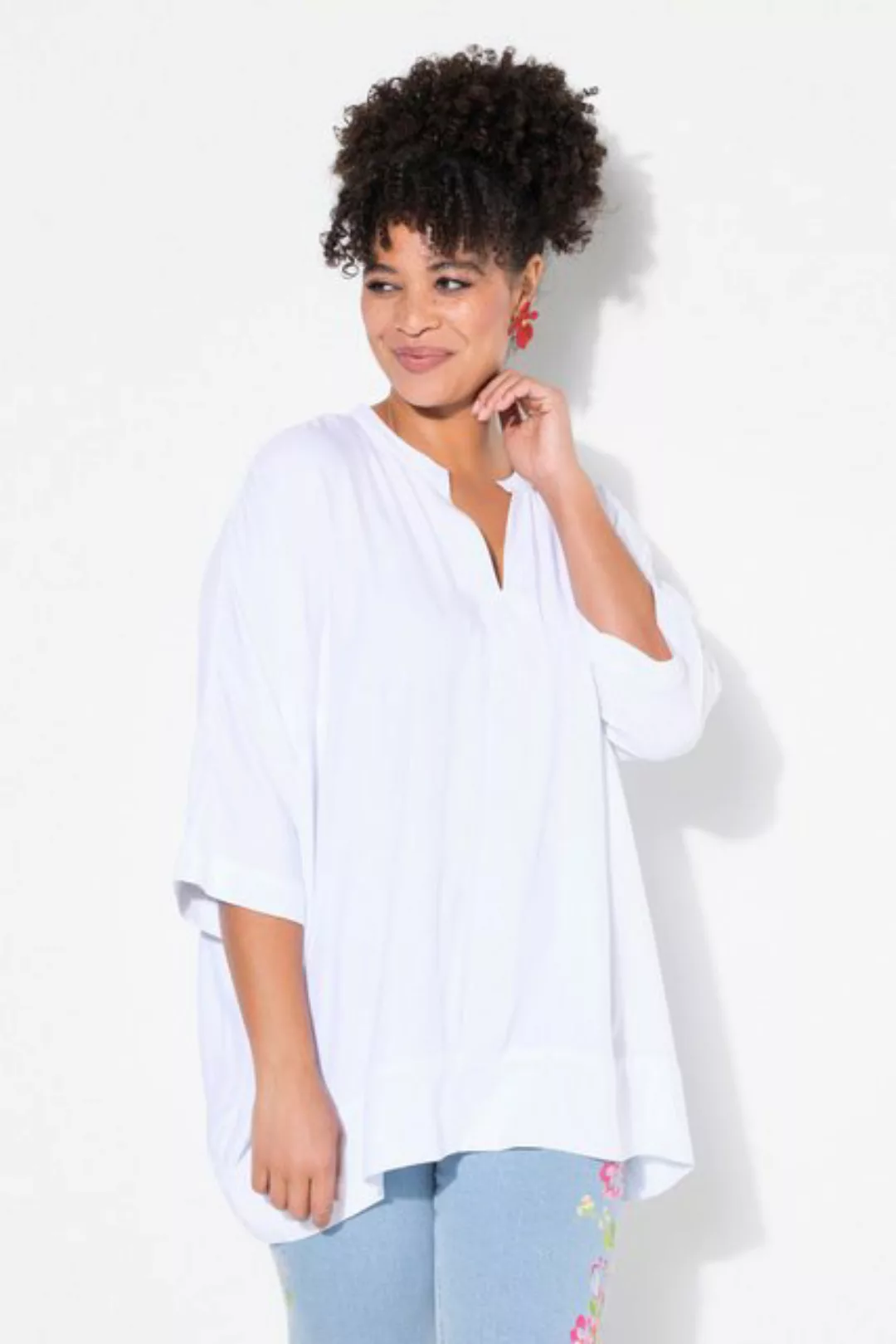 MIAMODA Druckbluse Blusenshirt oversized Zipfelsaum günstig online kaufen