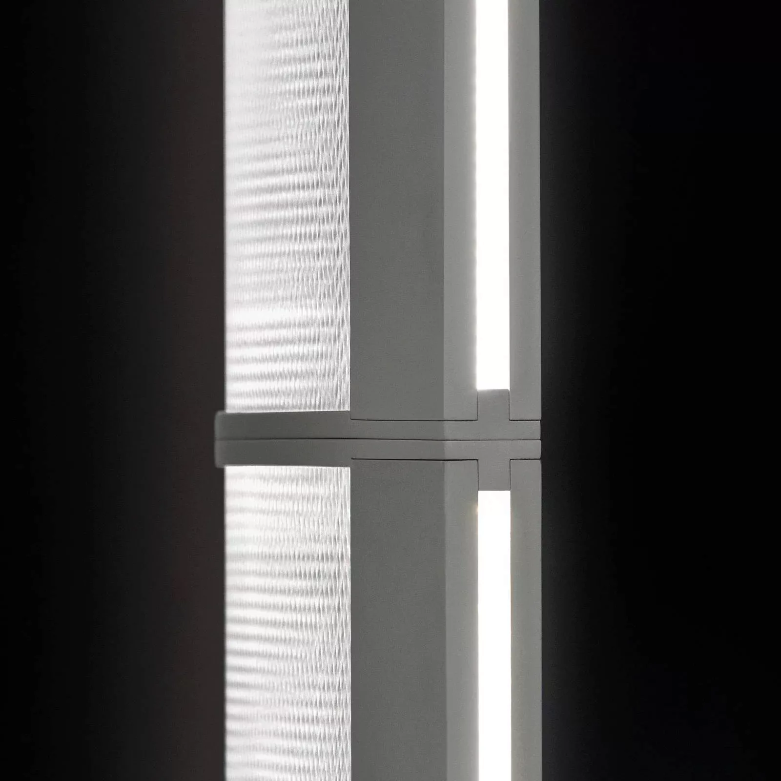 Slamp LED-Stehleuchte Modula linear, plissé, hellgrau günstig online kaufen