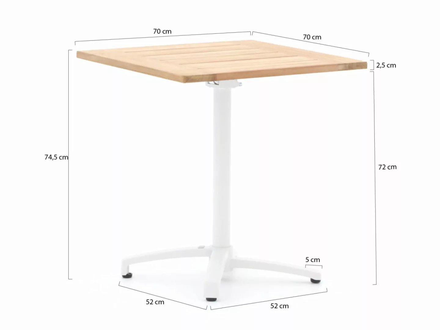 Bellagio Canzo Klapptisch 70x70x75cm günstig online kaufen