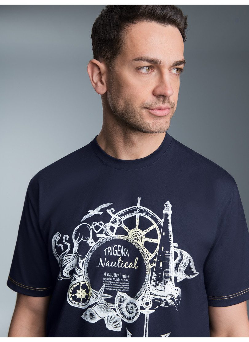 Trigema T-Shirt "TRIGEMA T-Shirt mit maritimem Printmotiv", (1 tlg.) günstig online kaufen