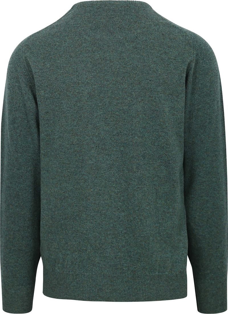 William Lockie O-Auschnitt Pullover Lammwolle Moorland Grün - Größe 3XL günstig online kaufen