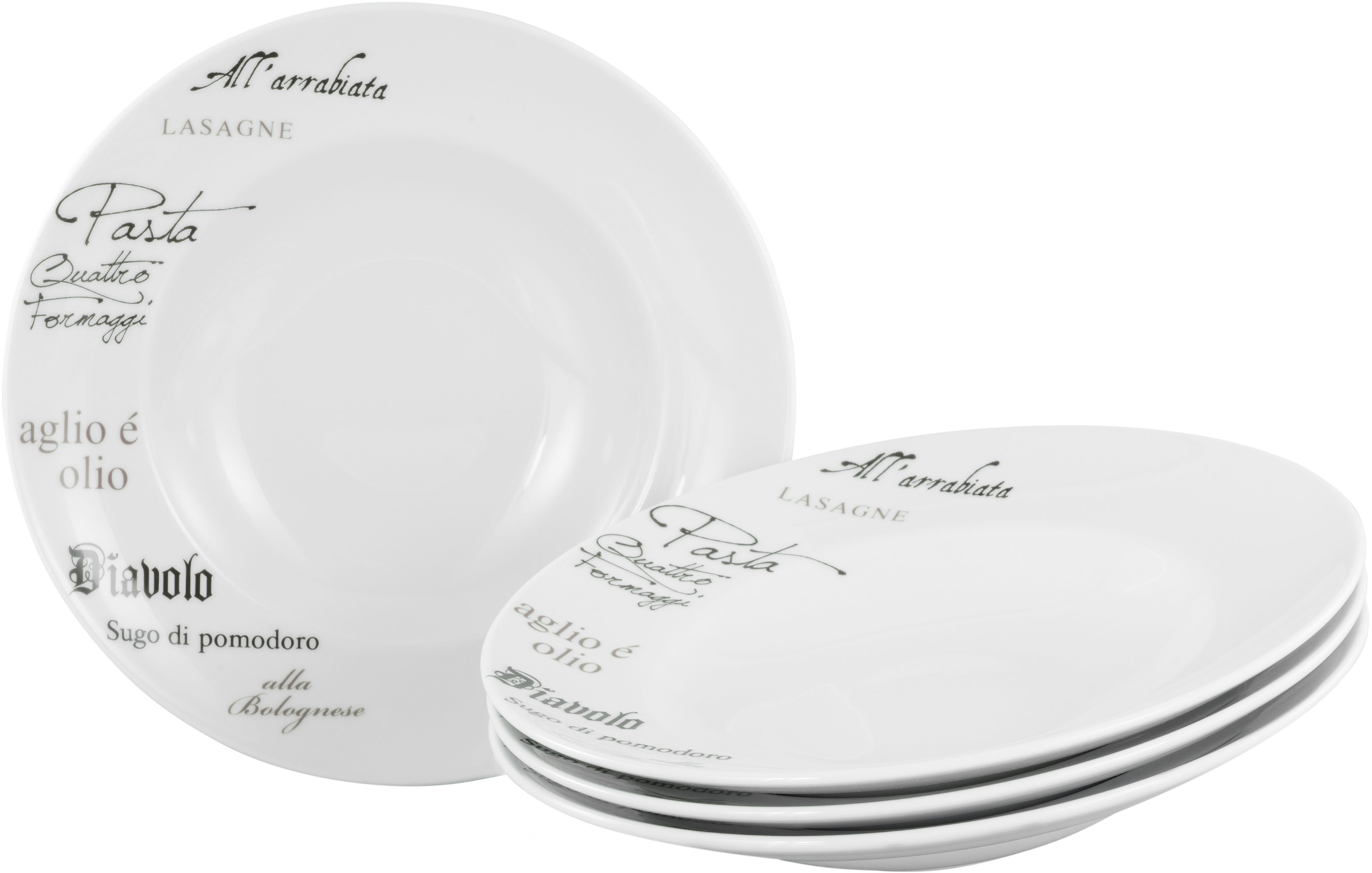 CreaTable Pastateller »Europa Gustoso, Pastateller 27 cm 4-tlg«, (Set, 4 St günstig online kaufen