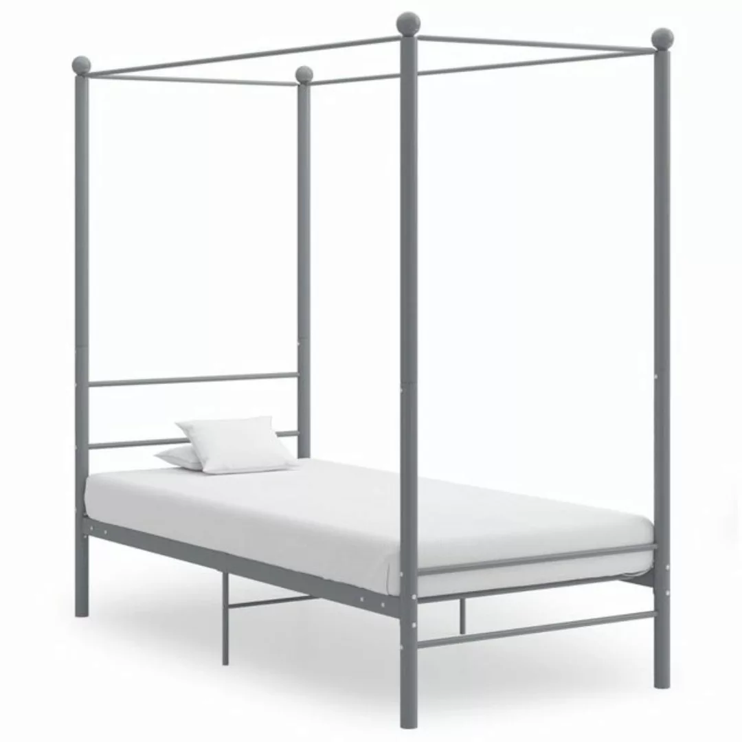 furnicato Bett Himmelbett Grau Metall 90x200 cm günstig online kaufen