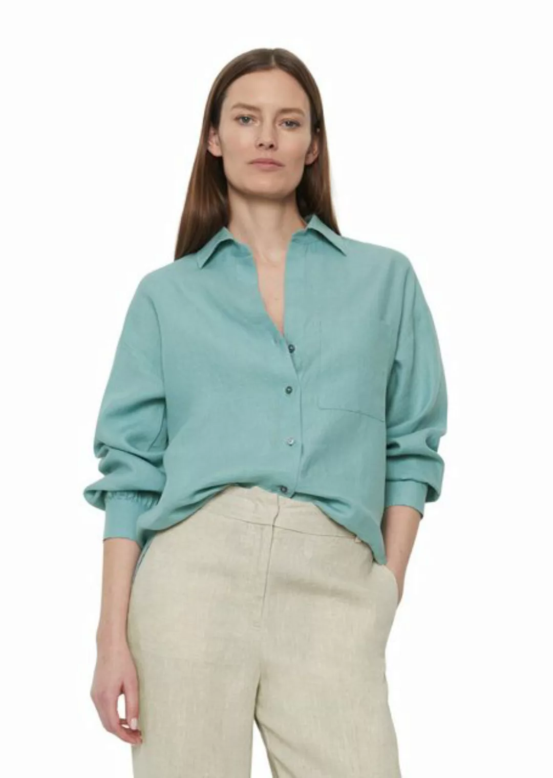 Marc O'Polo Klassische Bluse Blouse, long shape, long sleeve, vo günstig online kaufen