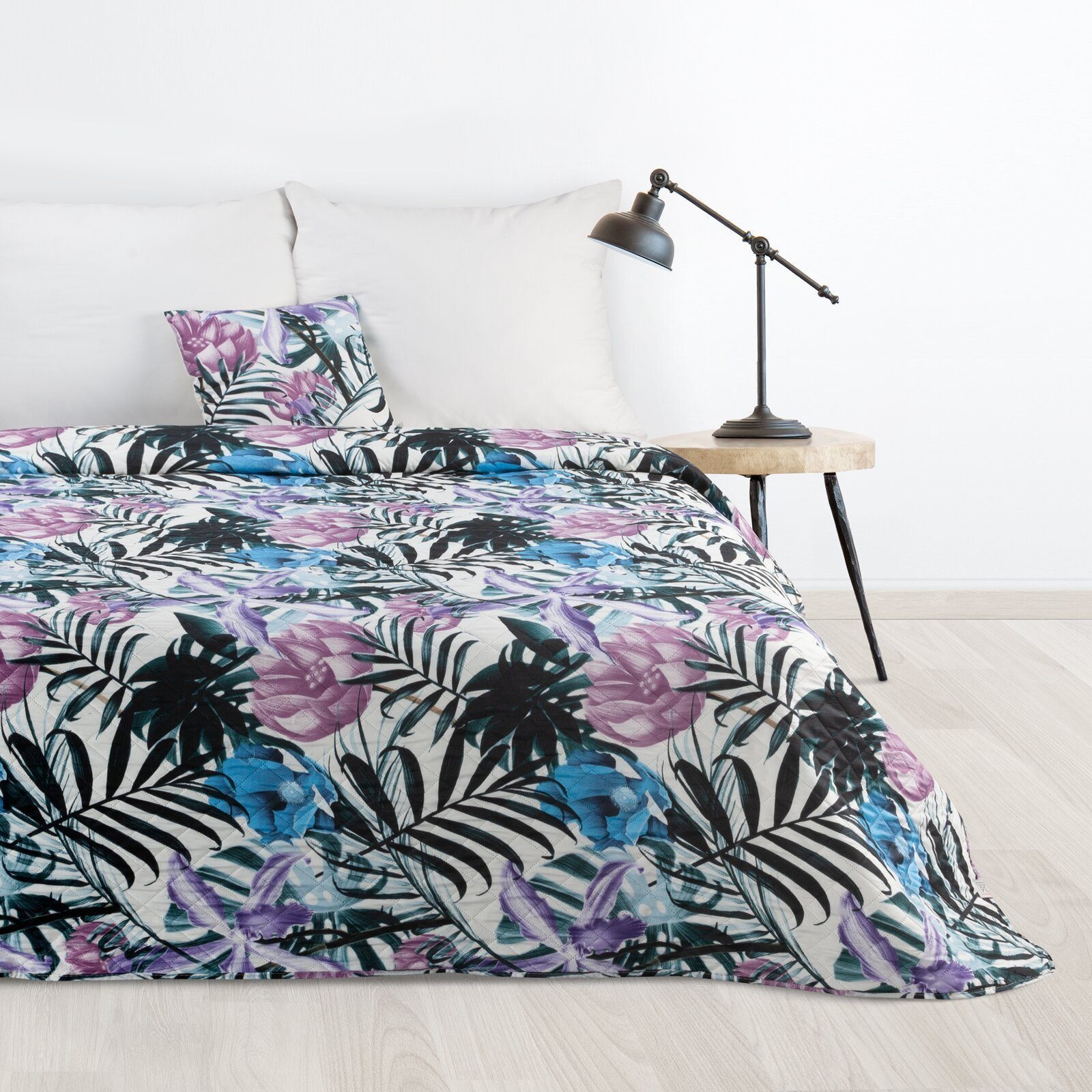 Design91 Tagesdecke Tropical, Palmen Muster Grüne günstig online kaufen