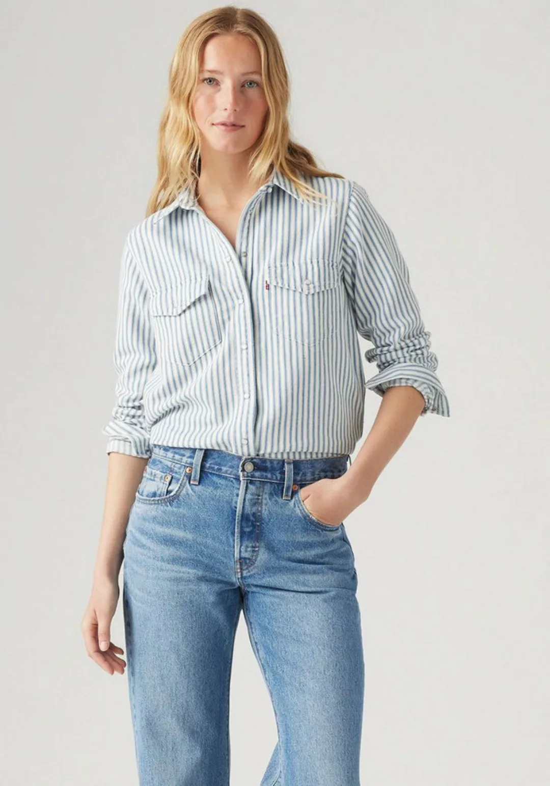 Levi's® Jeansbluse ICONIC WESTERN mit Streifenmuster günstig online kaufen