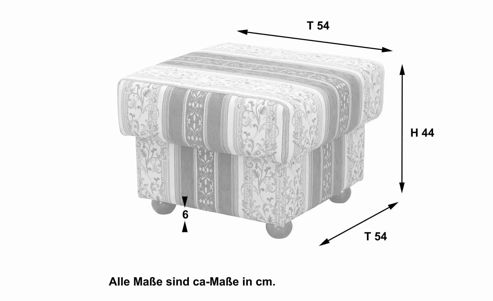 Max Winzer Hocker  Corona ¦ braun ¦ Maße (cm): B: 54 H: 44 Polstermöbel > H günstig online kaufen