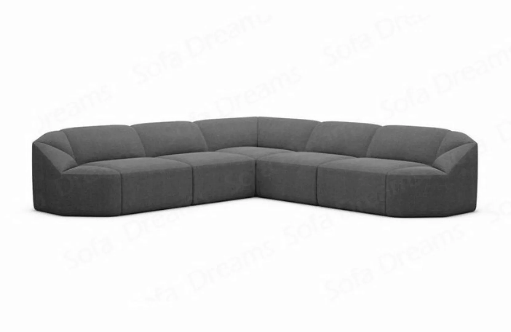 Sofa Dreams Ecksofa Luxus Couch Design Strukturstoff Sofa Cabrera L Form St günstig online kaufen