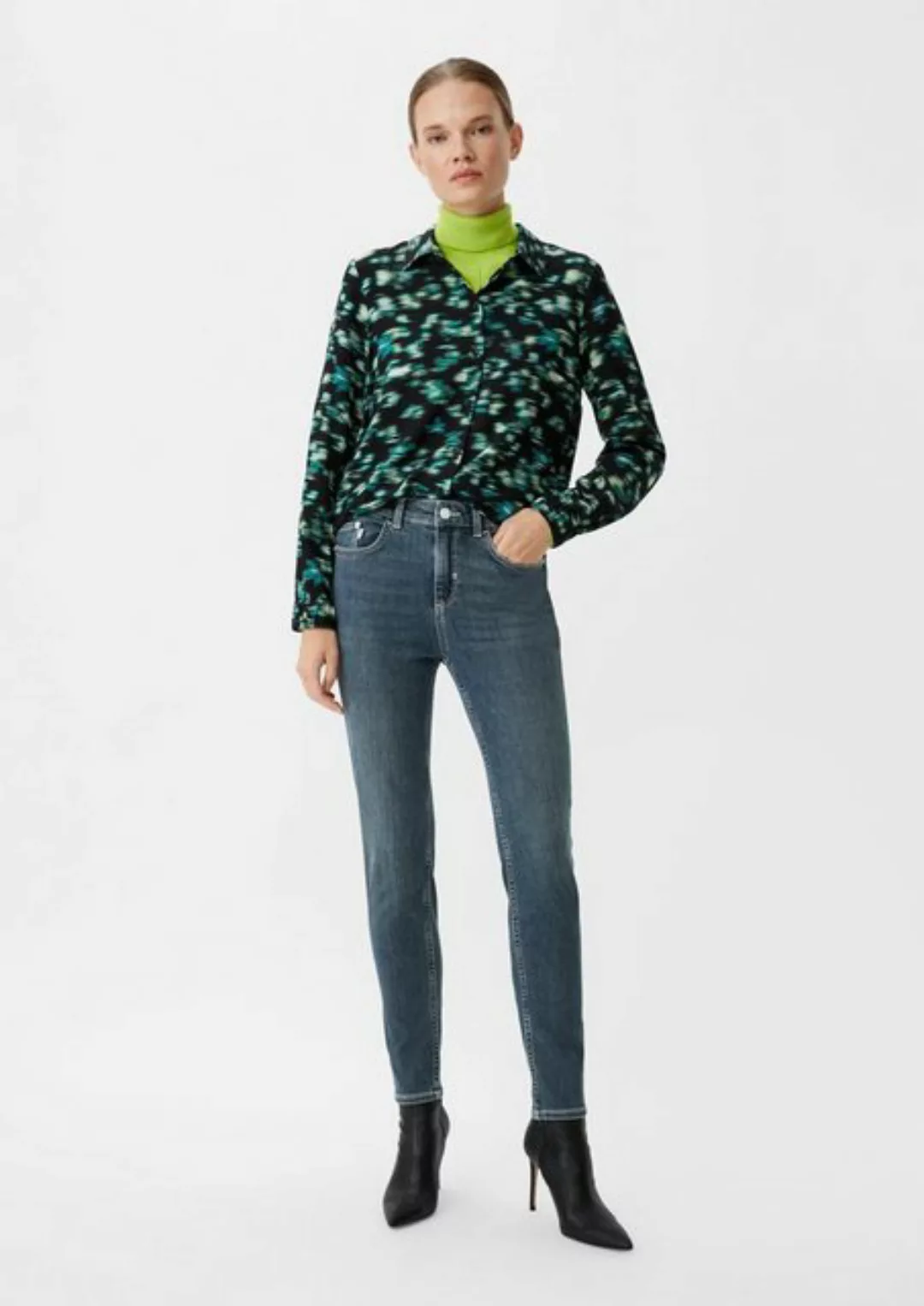 comma casual identity 5-Pocket-Jeans Skinny: Jeans mit Waschung Label-Patch günstig online kaufen