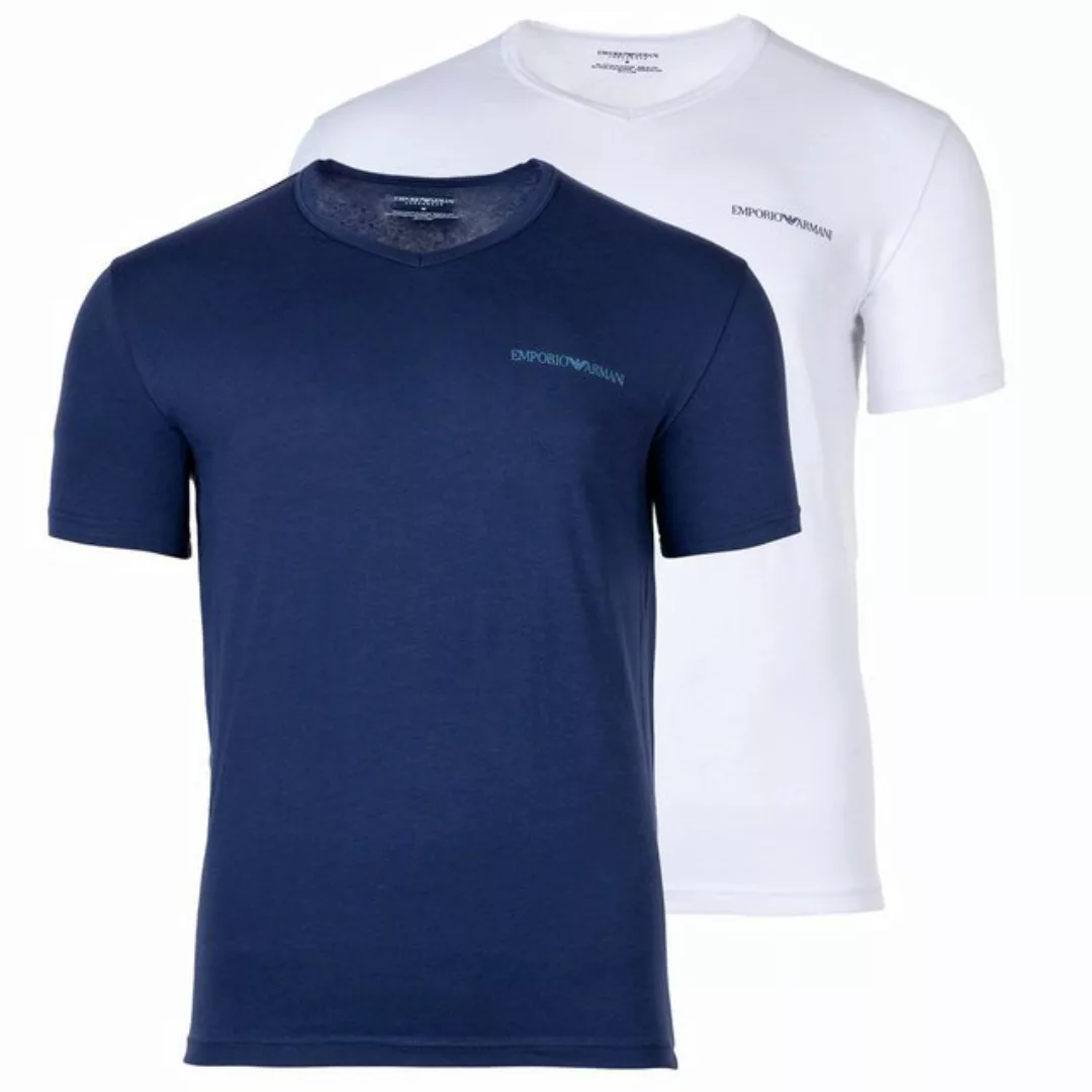 Emporio Armani T-Shirt Herren T-Shirt, 2er Pack - CORE LOGOBAND, V-Neck günstig online kaufen