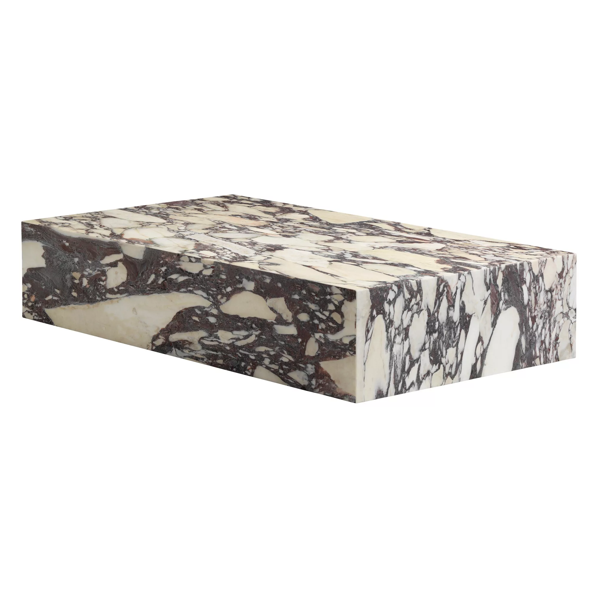 Couchtisch Plinth Grand stein beige / Marmor - 137 x 76 cm x H 28 cm - Audo günstig online kaufen