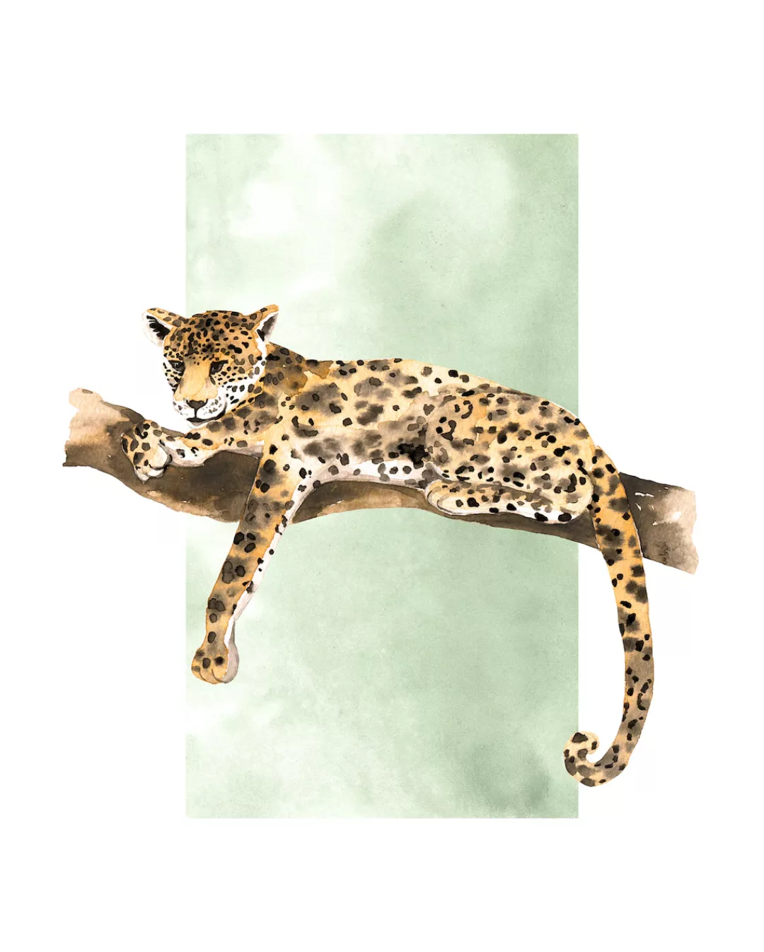 Komar Poster "Lazy Leopard", (1 St.), Kinderzimmer, Schlafzimmer, Wohnzimme günstig online kaufen