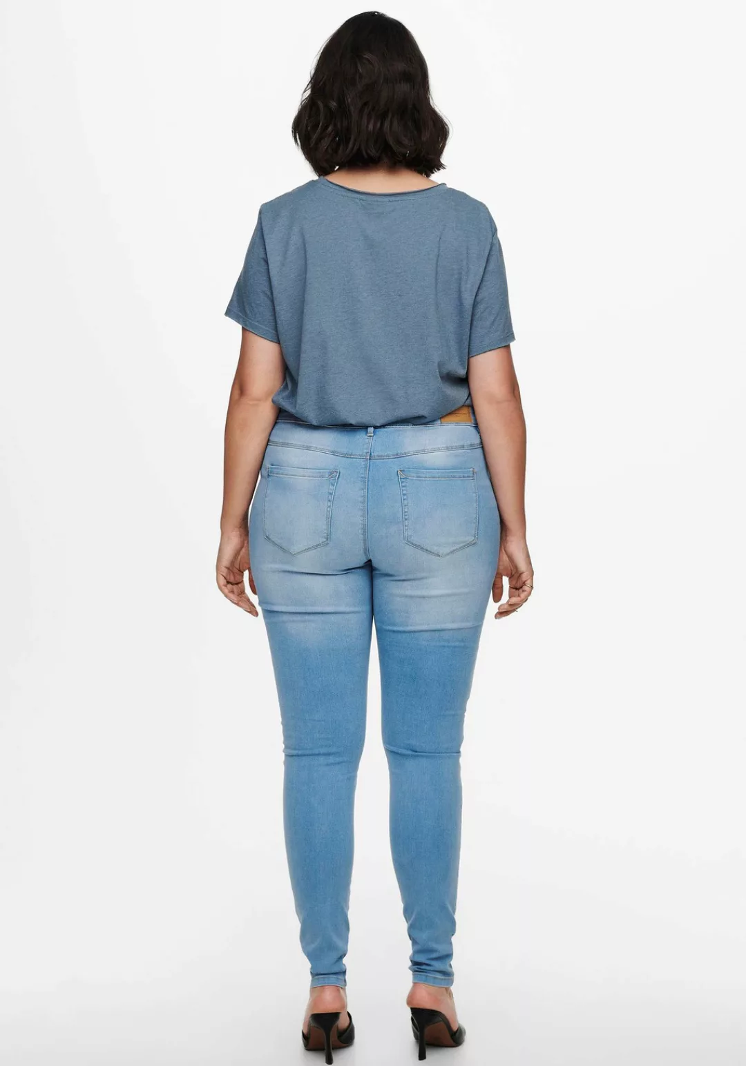 ONLY CARMAKOMA High-waist-Jeans "CARAUGUSTA HW SK BJ13333 LBD DNM NOOS" günstig online kaufen
