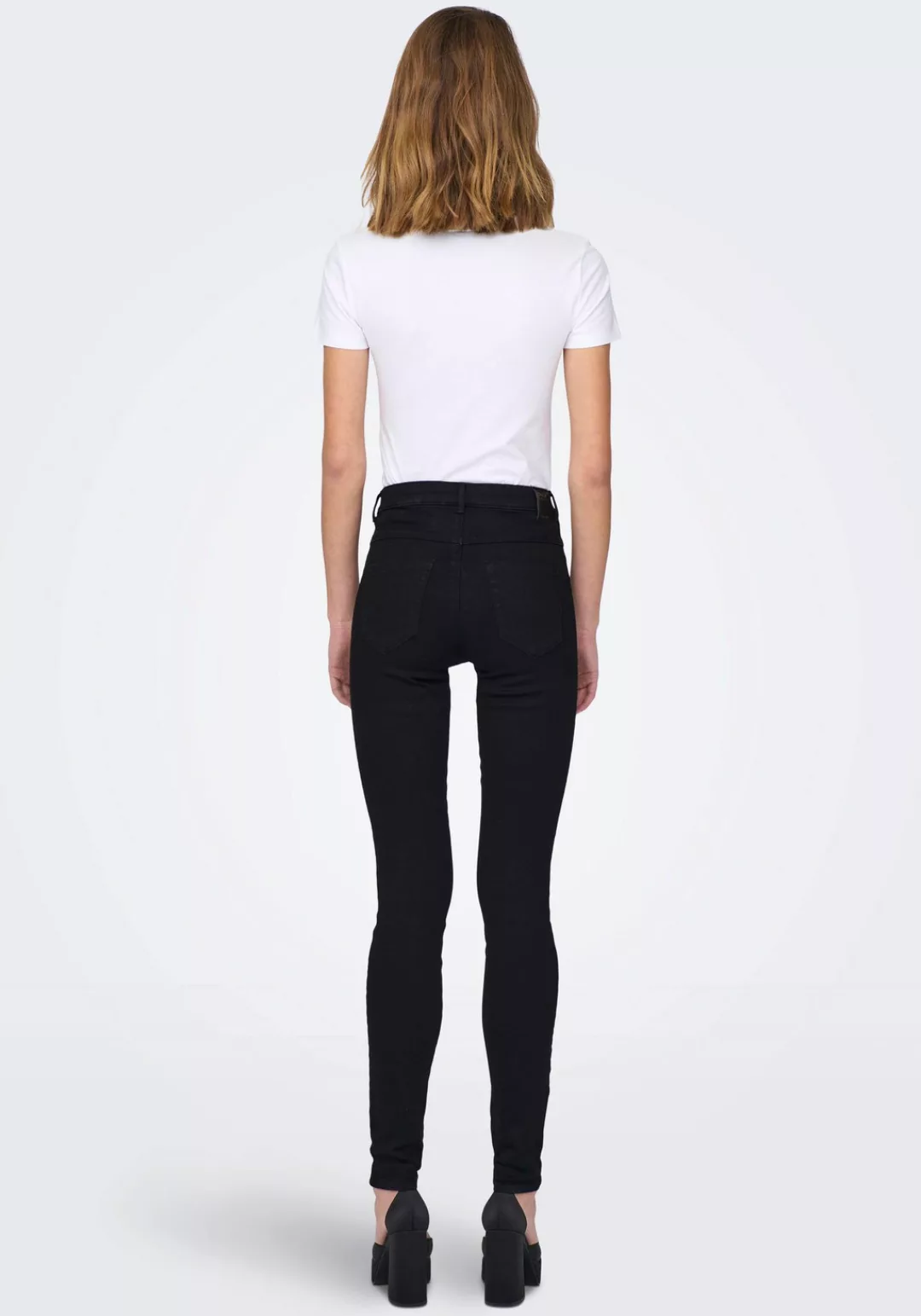 ONLY High-waist-Jeans ONLROYAL HW SK FLY BTN GUA DK BLUE BOX günstig online kaufen