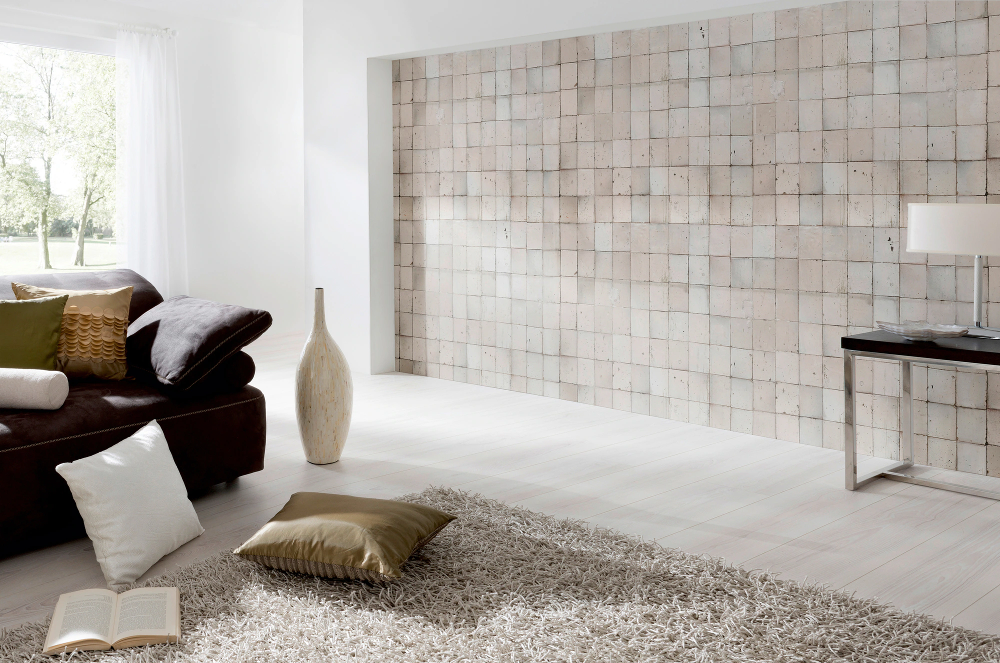 Architects Paper Fototapete »Old Tiles White«, Vlies, Wand, Schräge günstig online kaufen