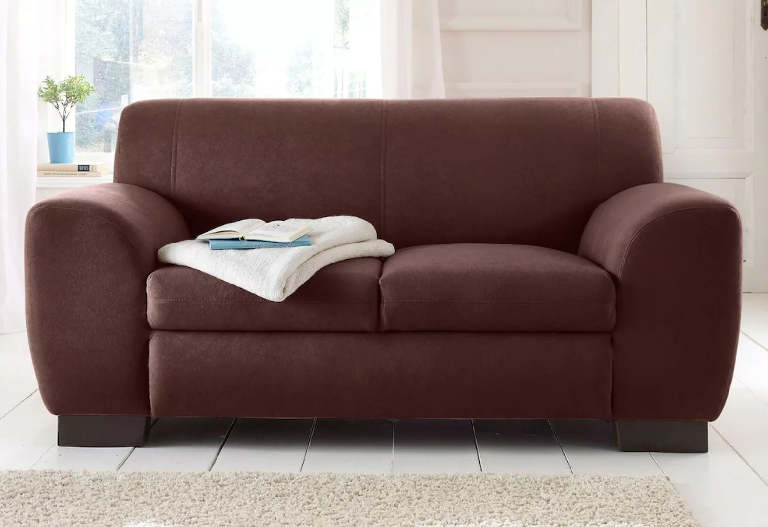 Home affaire Sofa "Nika L-Form", als 2-oder 3-Sitzer, in Microfaser PRIMABE günstig online kaufen