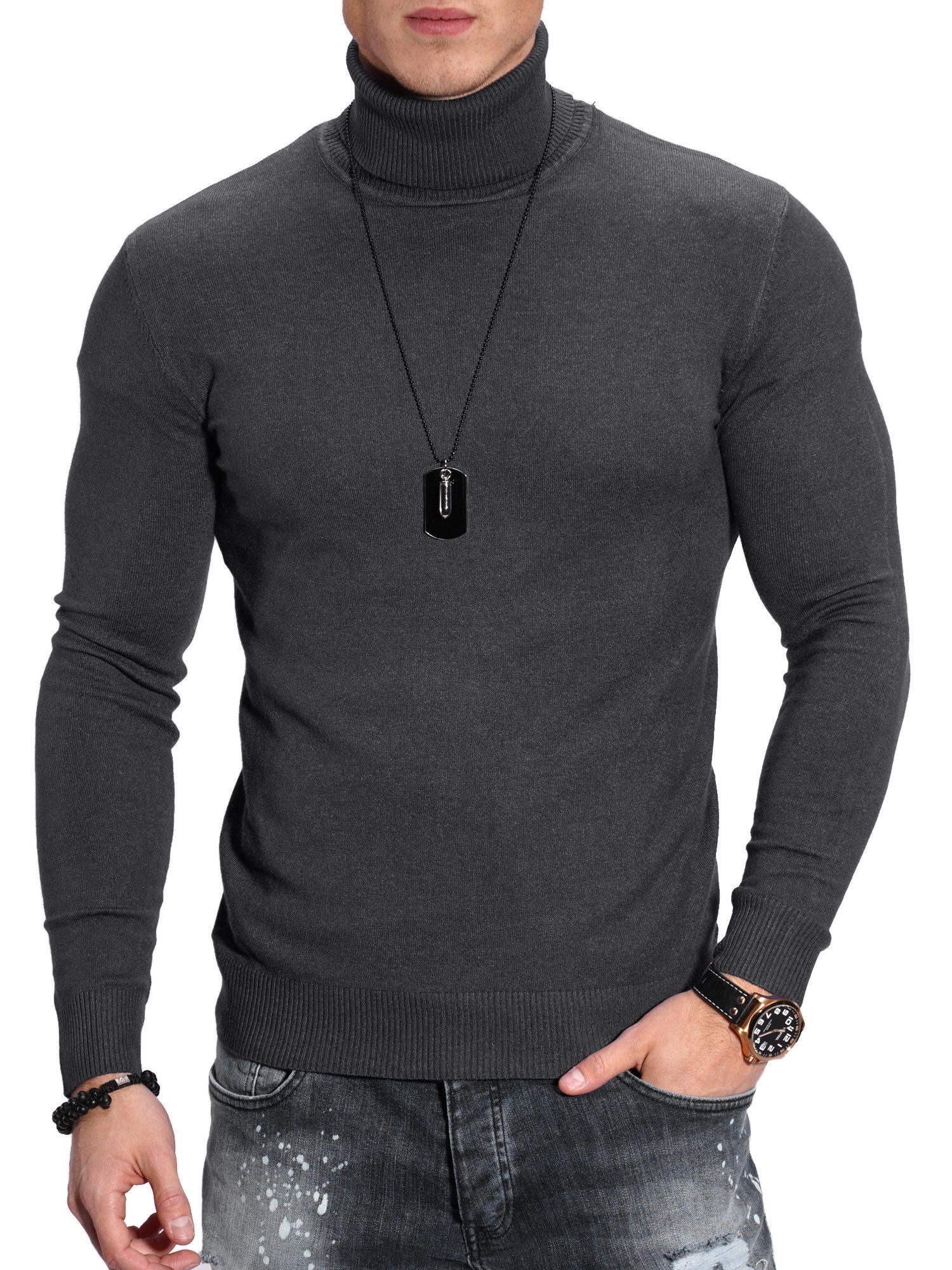 behype Rollkragenpullover "TIM", im Slim Fit-Schnitt günstig online kaufen