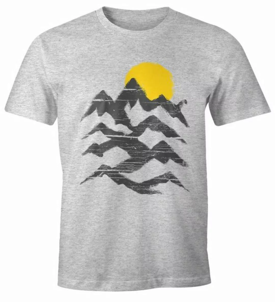 MoonWorks Print-Shirt Wandern Herren T-Shirt Berge Sonnenaufgang Moonworks® günstig online kaufen