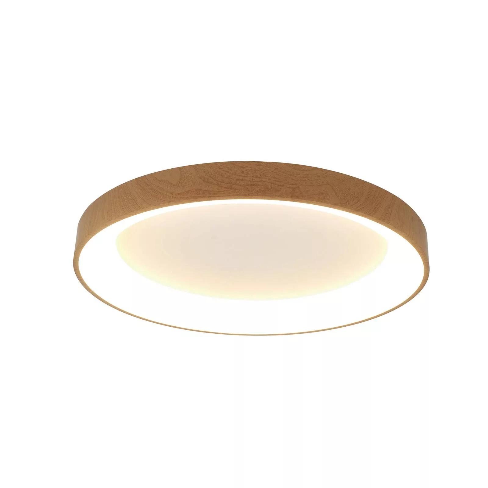 LED-Deckenlampe Niseko II CCT Fernbedienung Ø78cm holzfarben günstig online kaufen