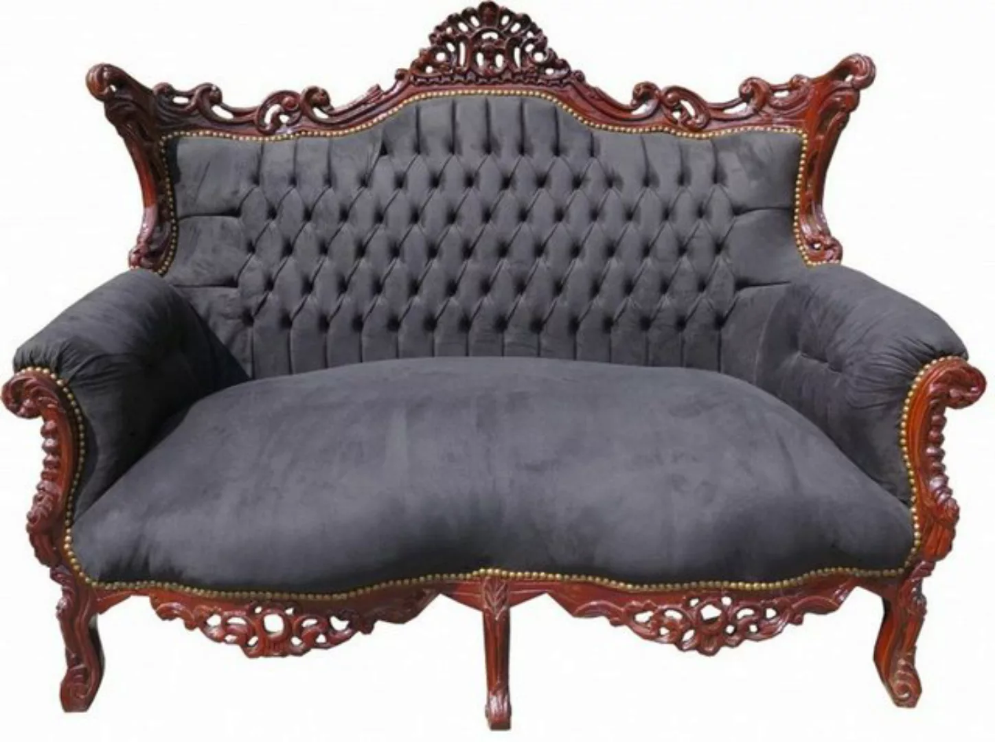 Casa Padrino 2-Sitzer Barock 2-er Sofa Master Schwarz / Braun - Antik Stil günstig online kaufen