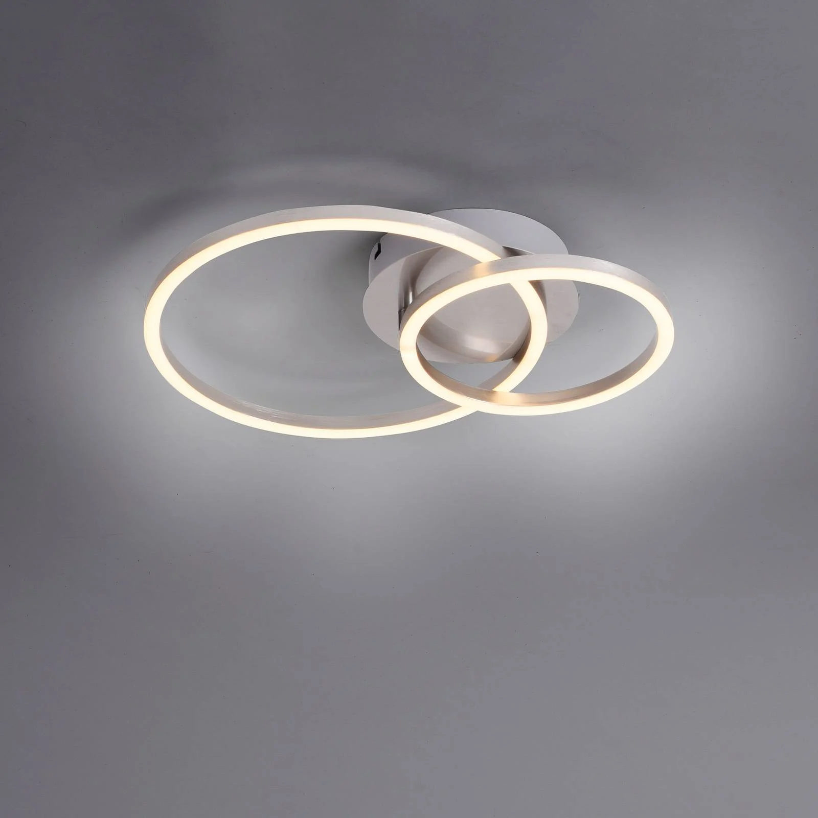 LED Deckenleuchte Ivanka in Silber 2x14W 1500lm günstig online kaufen