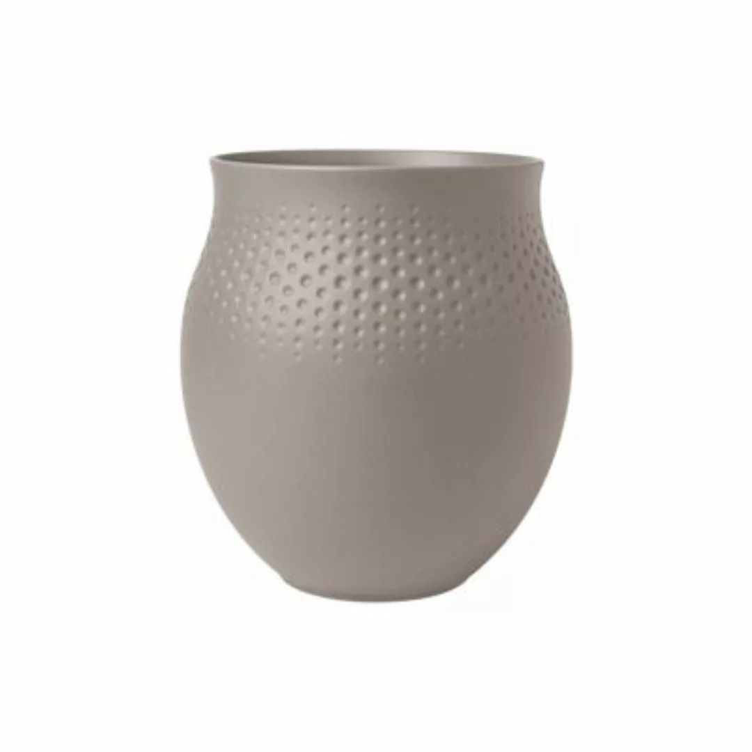 Villeroy & Boch Manufacture Collier Vase Perle taupe 18 cm Vasen günstig online kaufen