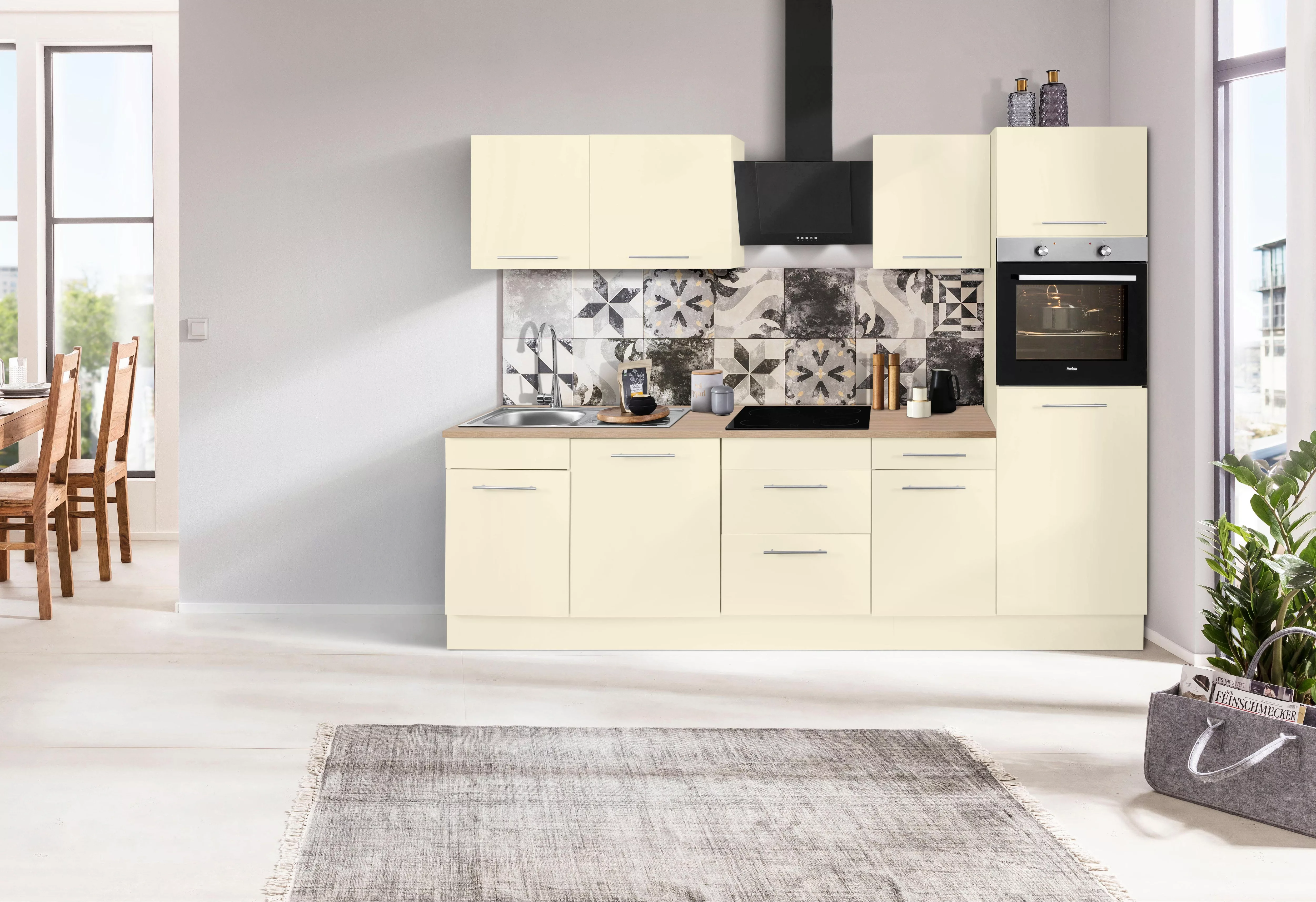 wiho Küchen Küchenzeile »Ela«, Breite 280 cm, Soft-Close-Funktion, höhenver günstig online kaufen