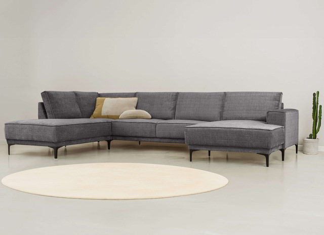 Places of Style Wohnlandschaft »XXL Sofa Oland, Struktur, Flachgewebe, Luxu günstig online kaufen