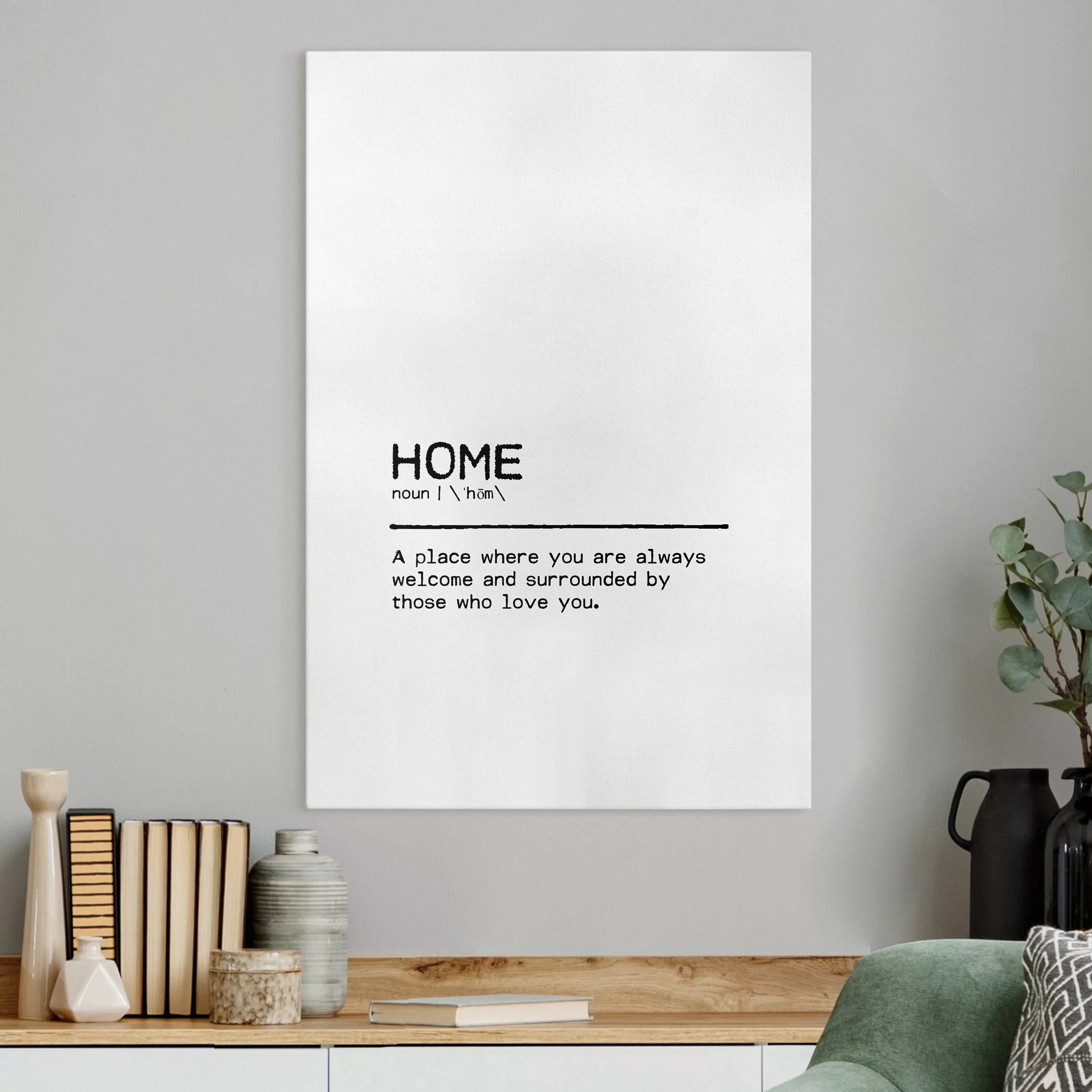 Leinwandbild Definition Home Welcome günstig online kaufen