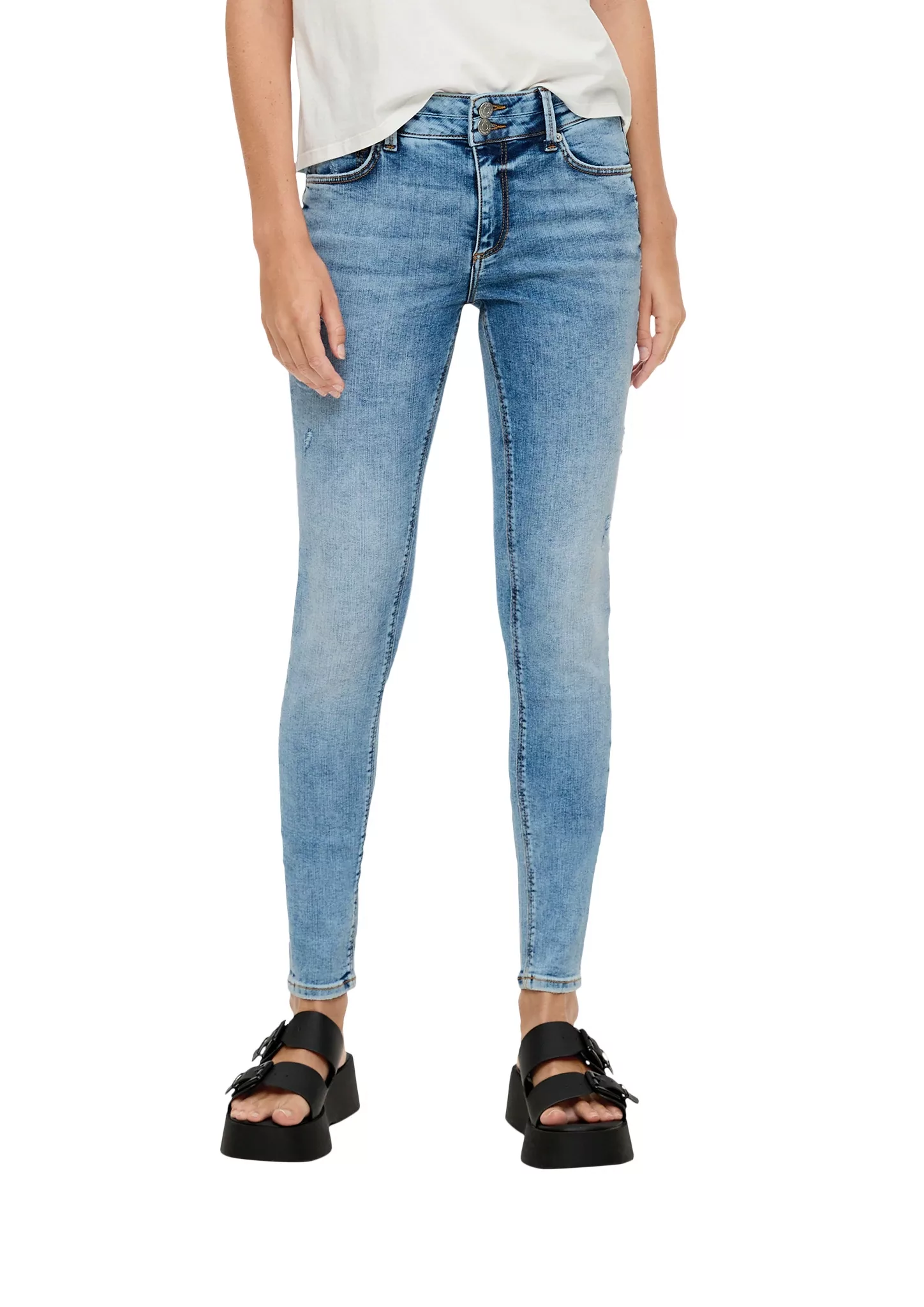 Q/S by s.Oliver Skinny-fit-Jeans, in hellblauer Waschung günstig online kaufen