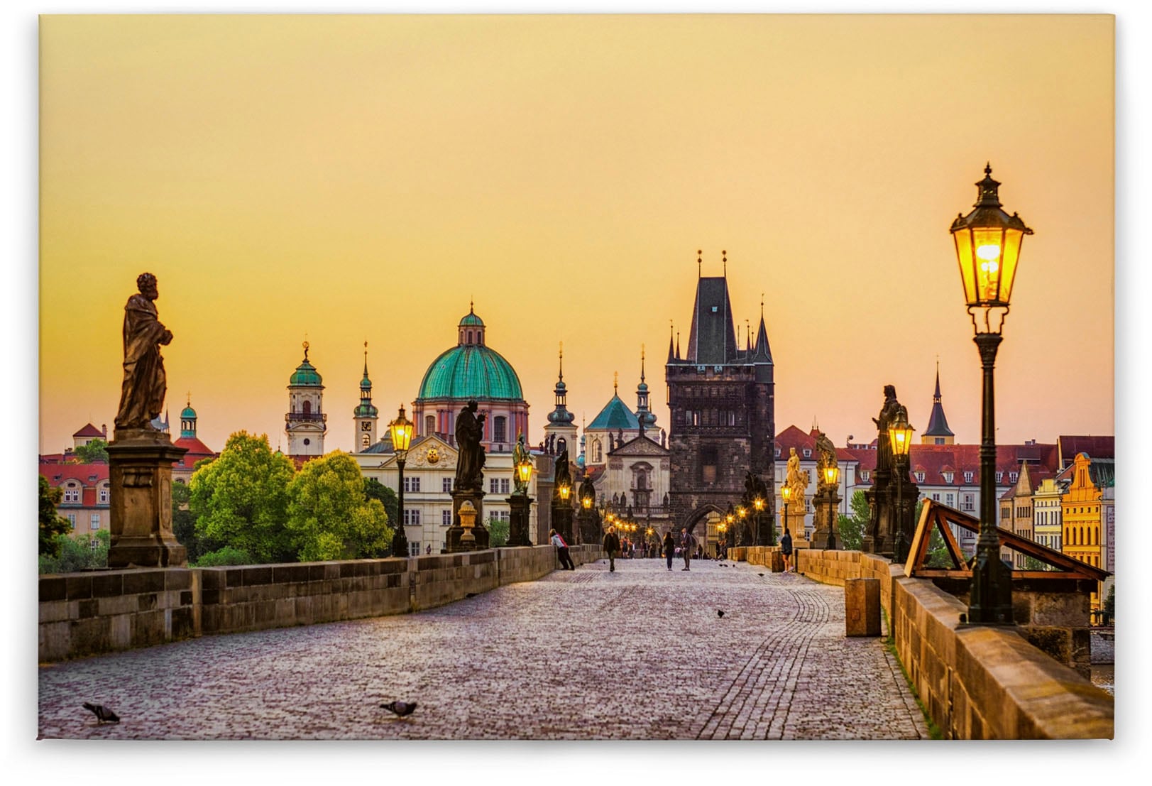 A.S. Création Leinwandbild "Charles Bridge", Kunst-Gemälde-Kinder, (1 St.), günstig online kaufen