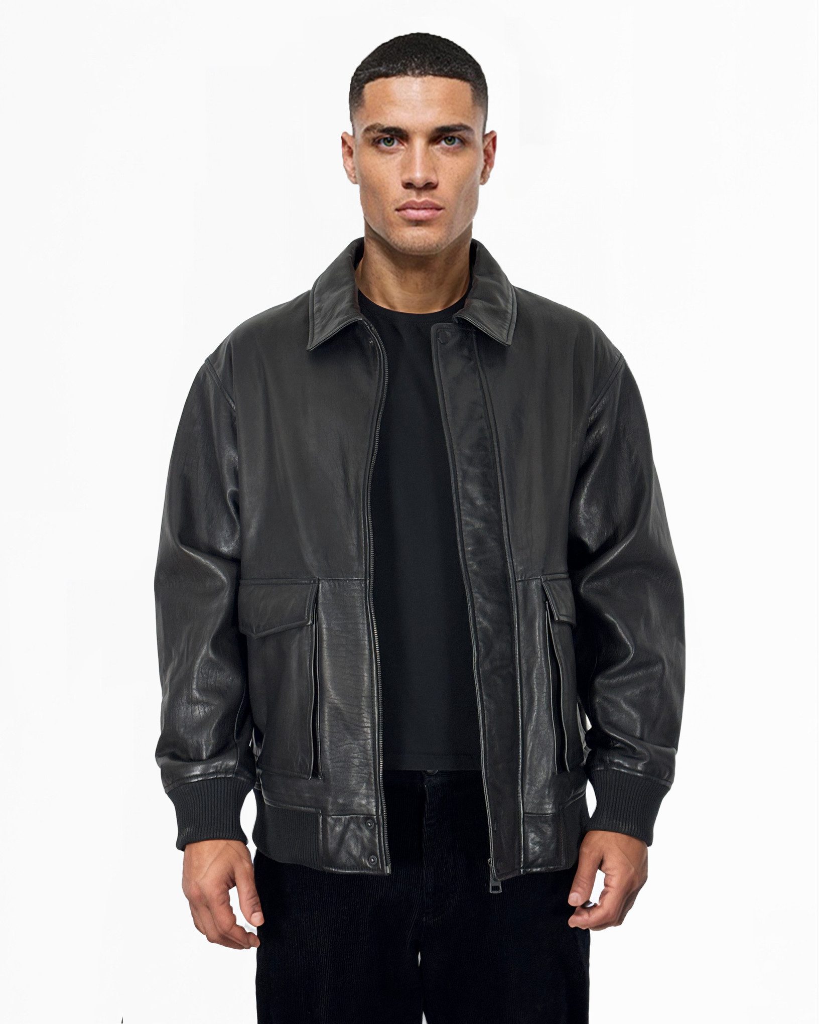 trueprodigy Lederjacke Ryder Oversizejacke mit aufgesetzte günstig online kaufen