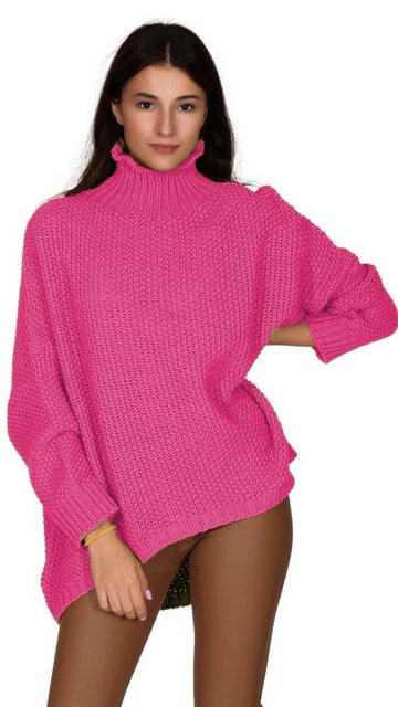 Charis Moda Longpullover Strickpullover Turtelneck Vorne kurz Hinten lang C günstig online kaufen