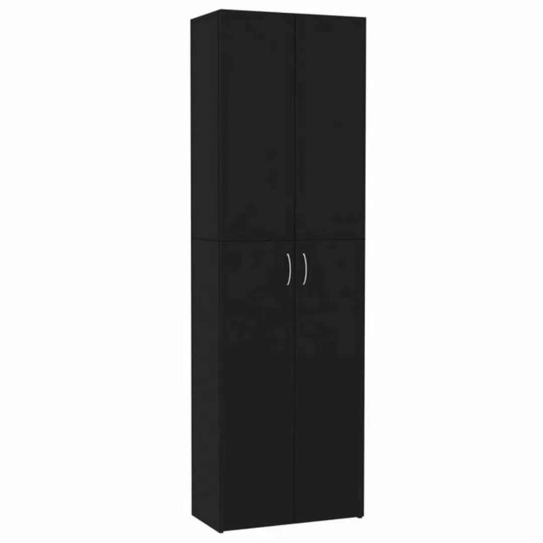 DOTMALL Aktenschrank Büroschrank Schwarz 60x32x190 cm Holzwerkstoff günstig online kaufen