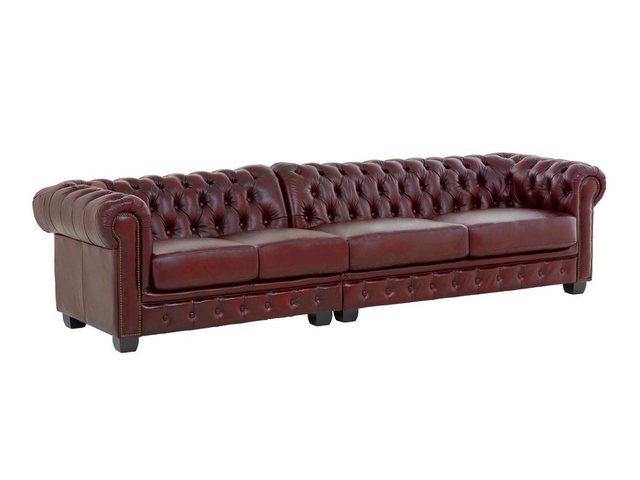 massivum Sofa Chesterfield 5-Sitzer Echtleder rot, 1 Teile günstig online kaufen