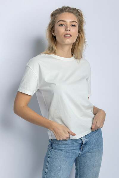 Recycled Cotton Oversized T-shirt Ladies günstig online kaufen