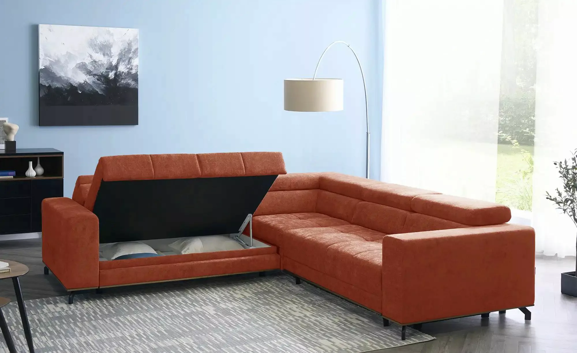 smart Ecksofa   Patricia ¦ orange ¦ Maße (cm): B: 269 H: 74 T: 269.0 Polste günstig online kaufen