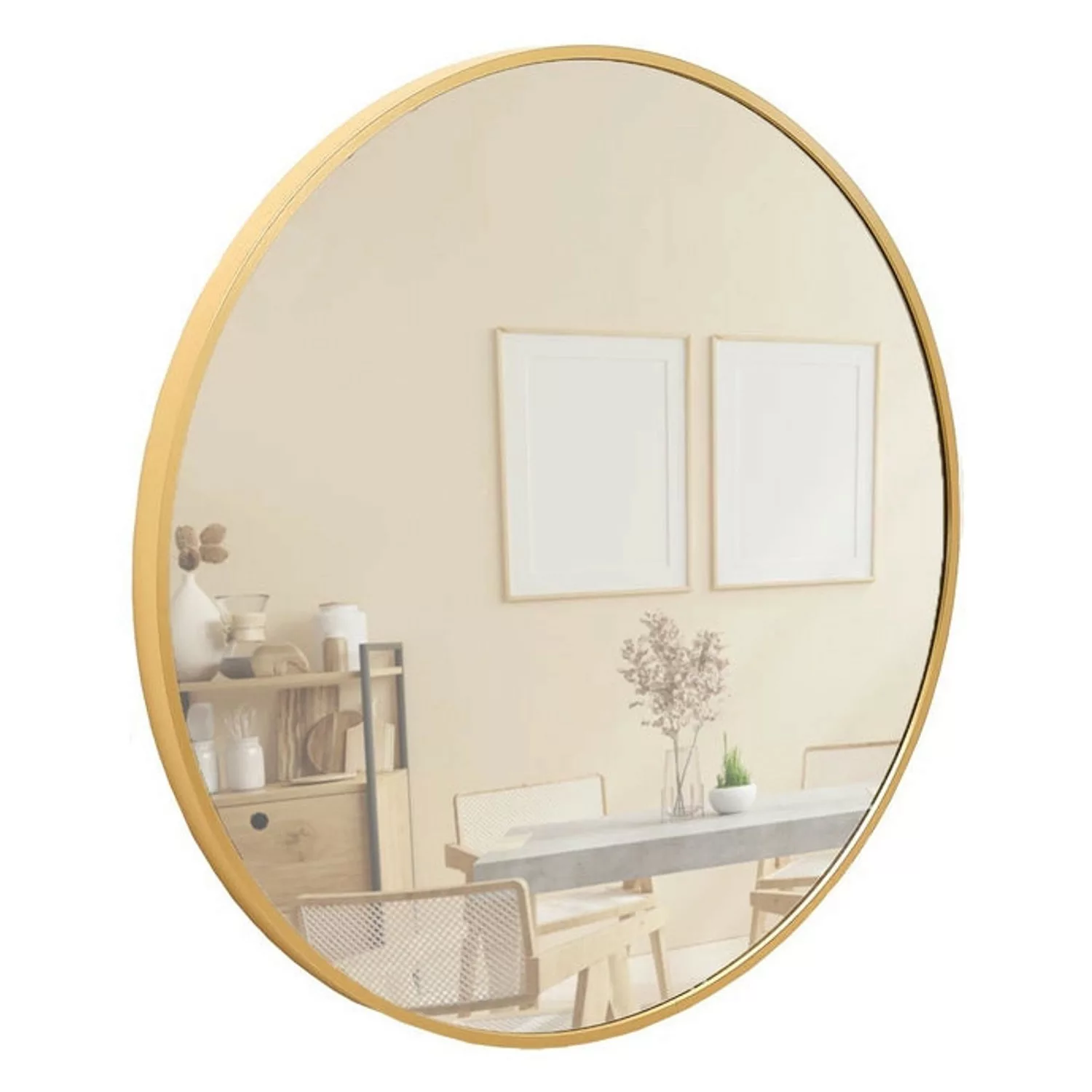 Terra Home Wandspiegel Rund 60x60 Gold Metallrahmen günstig online kaufen
