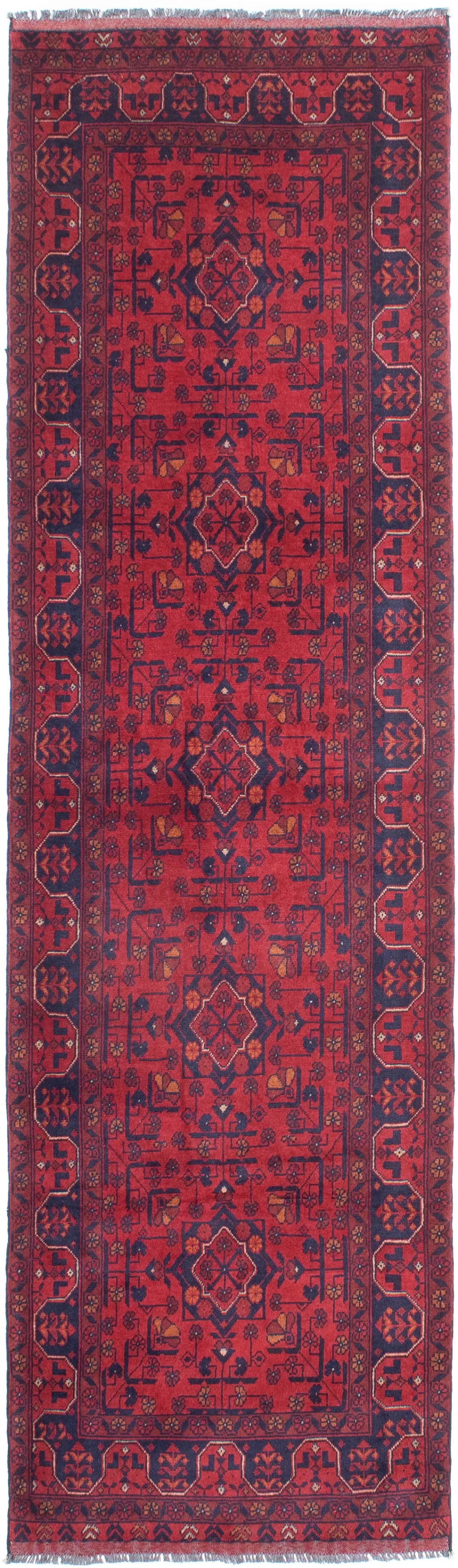 morgenland Orientteppich »Afghan - Kunduz - 285 x 83 cm - dunkelrot«, recht günstig online kaufen