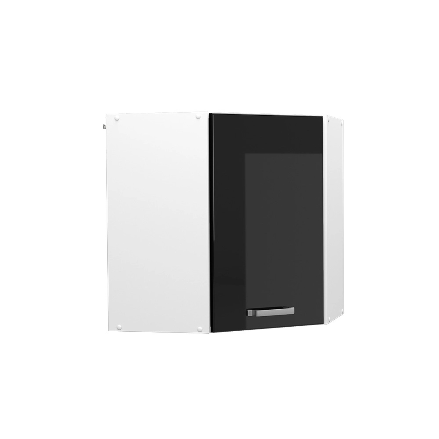 Vicco Eckhängeschrank R-Line, Schwarz Hochglanz/Weiß, 57 günstig online kaufen