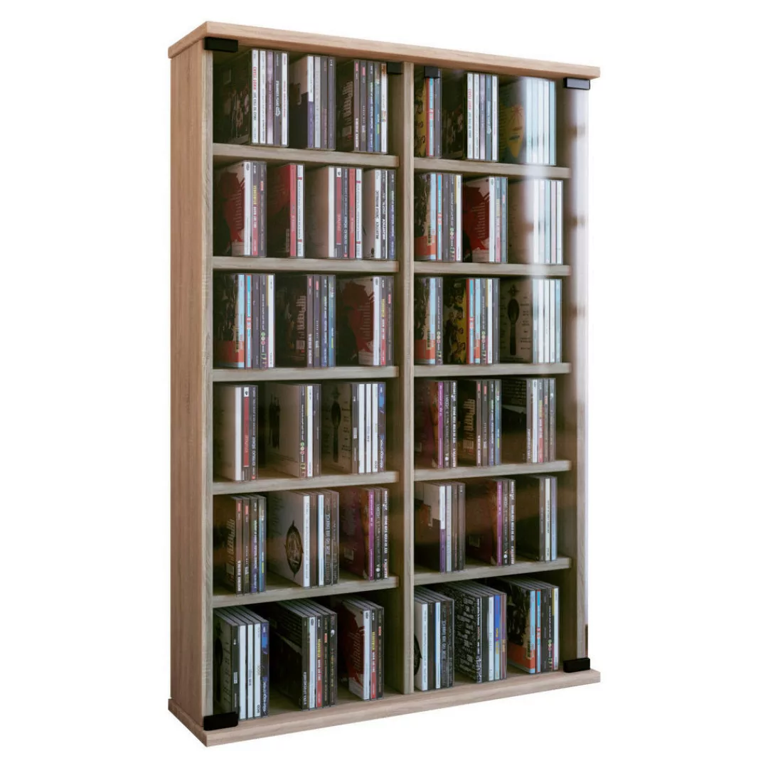 VCM Holz CD DVD Stand Regal Schrank Aufbewahrung Standregal Ständer Roma Gl günstig online kaufen