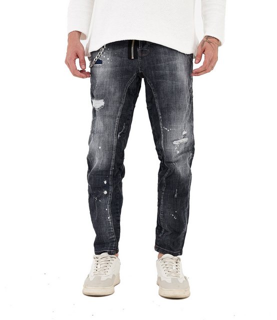 Denim Distriqt Skinny-fit-Jeans Destroyed Herren Jeans Skinny Fit Schwarz 1 günstig online kaufen