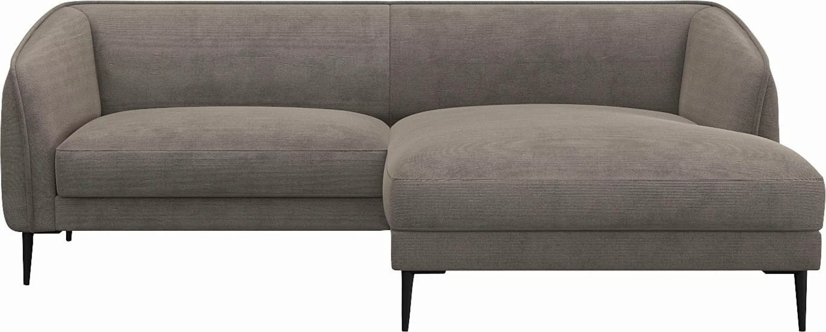 FLEXLUX Ecksofa "Belle Designsofa, bequem durch Kaltschaum im Sitz, L-Form" günstig online kaufen