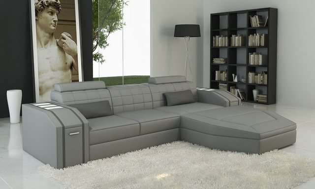 JVmoebel Ecksofa Wohnzimmer Ledersofa Sofa Eck Couch Wohnlandschaft Big XXL günstig online kaufen