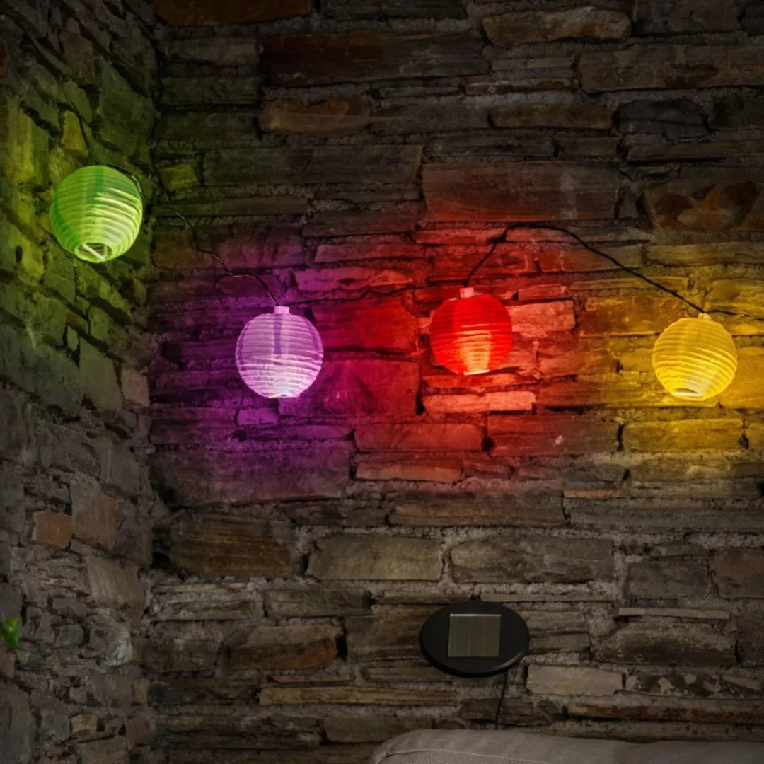 LED Solar Lichterkette Z in Mehrfarbig 10x 0,6W IP44 günstig online kaufen