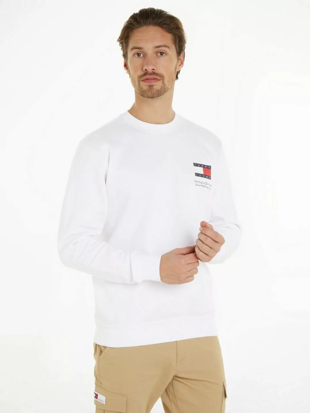 Tommy Jeans Sweatshirt TJM REG ESSENTIAL FLAG CNECK EXT Rundhals-Sweatshirt günstig online kaufen