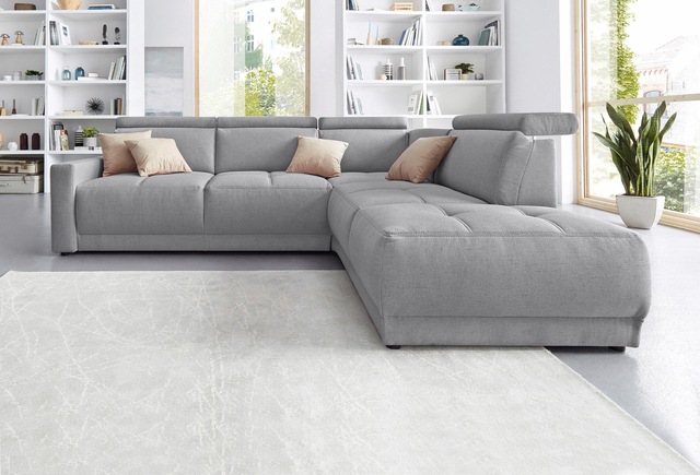DOMO collection Ecksofa "Ava, moderne Sitzheftung mit toller Doppelnaht, ko günstig online kaufen