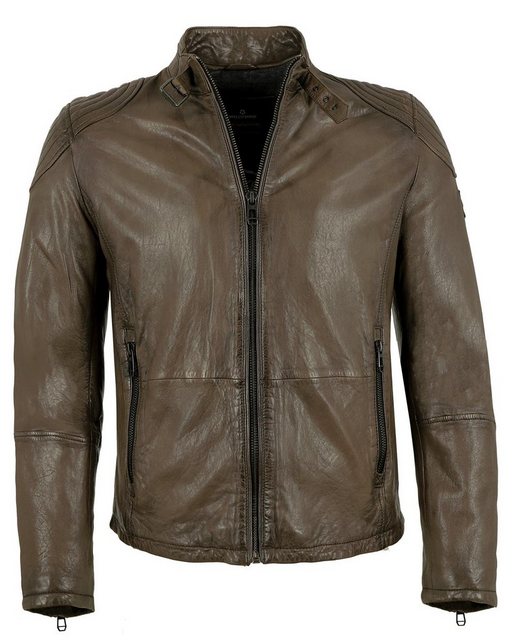 Milestone Lederjacke Leandro Milestone - Herren Lederjacke Lammnappa tabak günstig online kaufen