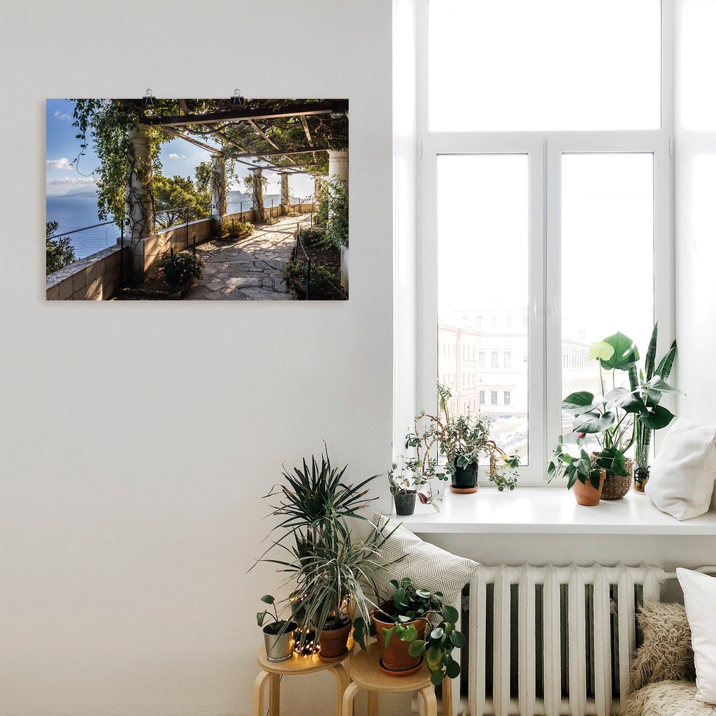 Artland Wandbild »Garten der Villa San Michele auf Capri«, Gebäude, (1 St.) günstig online kaufen